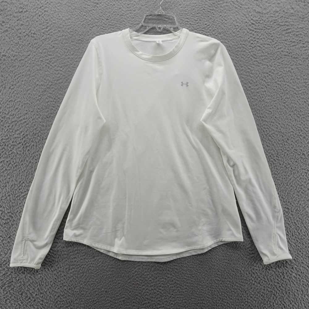 Under Armour Womens ColdGear Long Sleeve Fitted Top White Size XL NEW